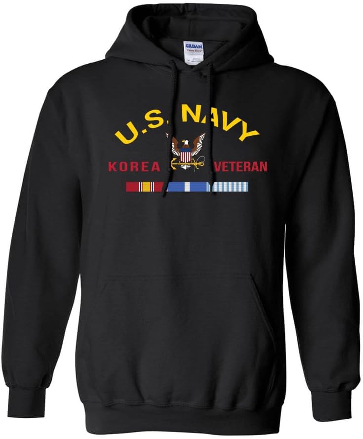 Military Productions US Navy Korea Veteran Hooded Sweatshirt Officially Licensed