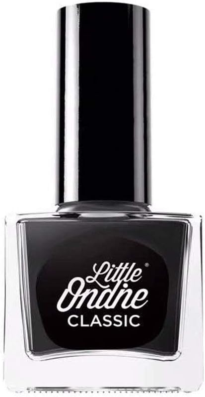 Little Ondine One Coat Black, Peel Off Zero Smell Fast Dry Natural Nail Polish（L100-Back to Black）