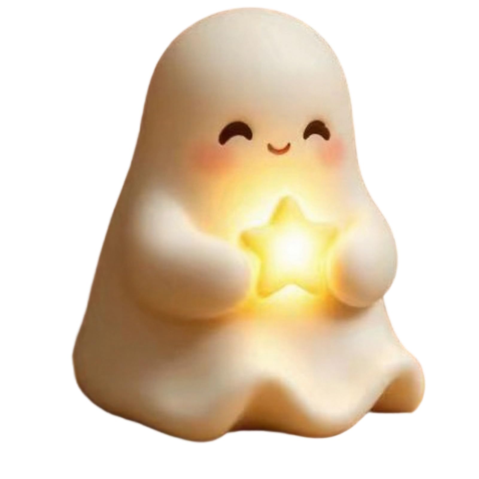 RetroNest Light Up Ghost Ornament, LED Resin Halloween Figurine Decor