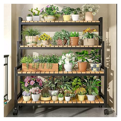 Support pour plantes d'intérieur en bois réglable et étanche