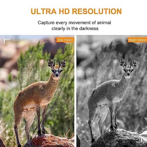 Image of 4G Trail Camera - High Resolution 2K Video, 14MP Images, No Glow Night Vision,Waterproof, Remote APP Access for Wildlife Monitoring, Home Security, Farm Outdoor Surveillance Wireless CCTV