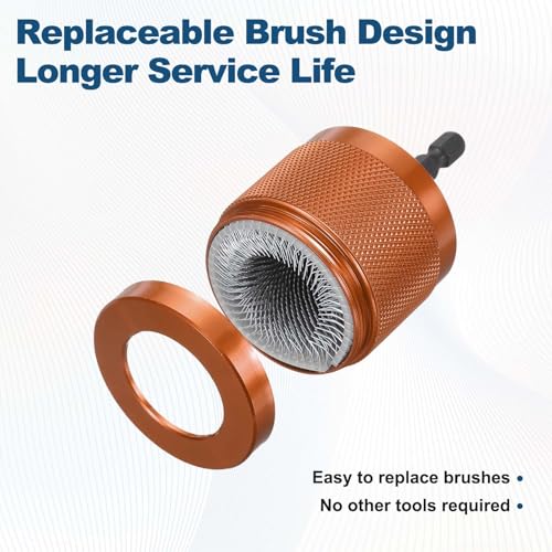 Cepillos para eliminar polvo y óxido de 1" 1/4" con acople hexagonal de 1/4 de pulgada 6