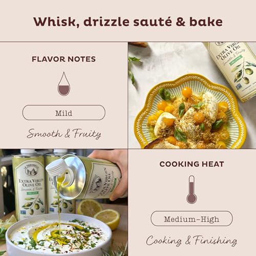 Image of La Tourangelle, Organic Extra Virgin Olive Oil, Cold-Pressed Early Harvest EVOO from Spain, Smooth & Fruity, 16.9 fl oz - Spanish with Polyphenols for Cooking, Drizzling, Marinades, and Dipping