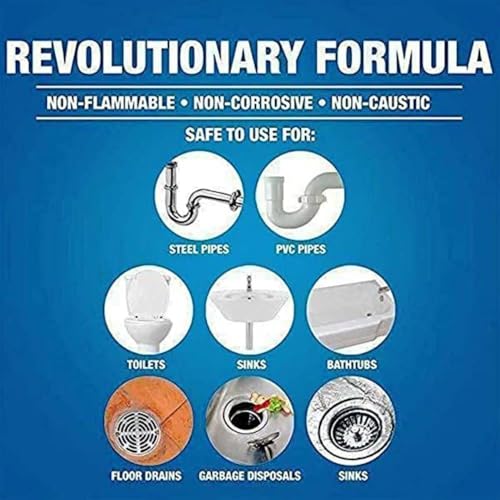 Image of Powerful Sink & Drain Cleaner Powder|Powerful & Clog Remover Sink Cleaning Powder|Automatic Toilet Blockage Cleaner,Removes Clogs,Blockage In Washbasin,Septic Tank,Sinks,Pipes (Pack Of 1)