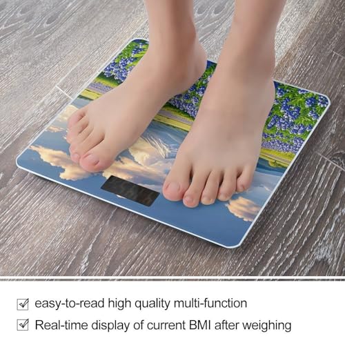 Báscula de baño digital con vidrio templado y pantalla LED miniatura 5