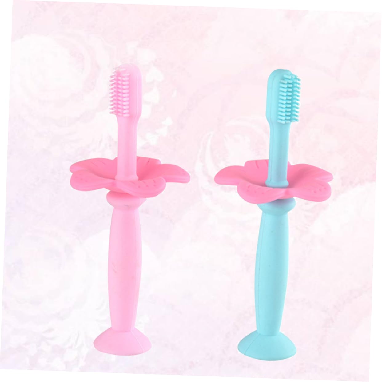 Beavorty 3 Set Di Spazzolini Manuali Per Ragazzi E Ragazze Spazzola in Silicone Setole Morbide Sicuri Per I Più Piccoli 2 Pezzi * 3