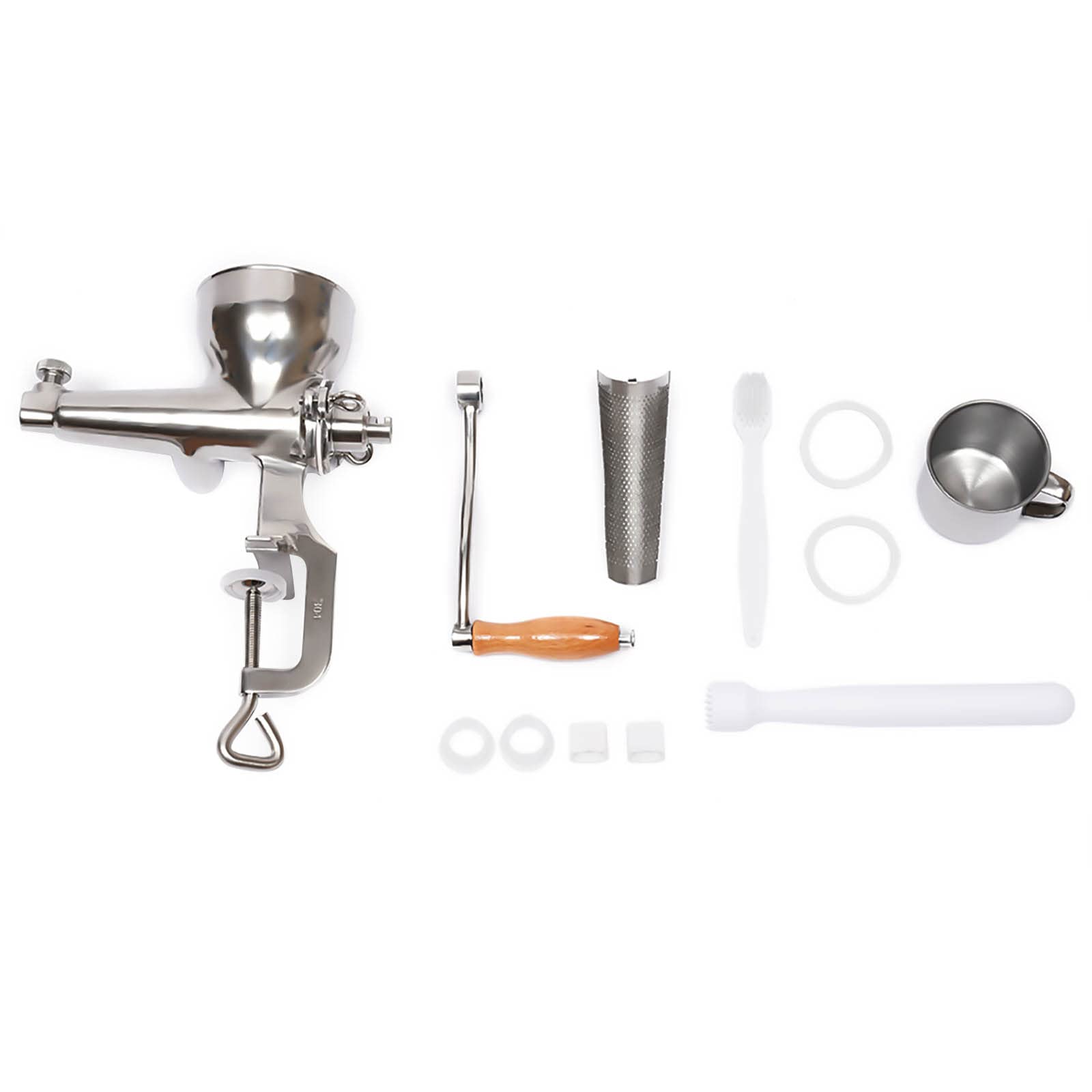 Exprimidor manual de bayas, de acero inoxidable, frutas, verduras, cocina, exprimidor, prensa de trigo, limas, exprimidor de frutas, cocina, con abrazadera de tornillo para montaje en mesa