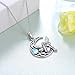 CVRAVO Fairy Necklace 925 Sterling Silver Crescent Moon Celtic Fairy Necklace for Women Angel Jewelry Gifts for Women