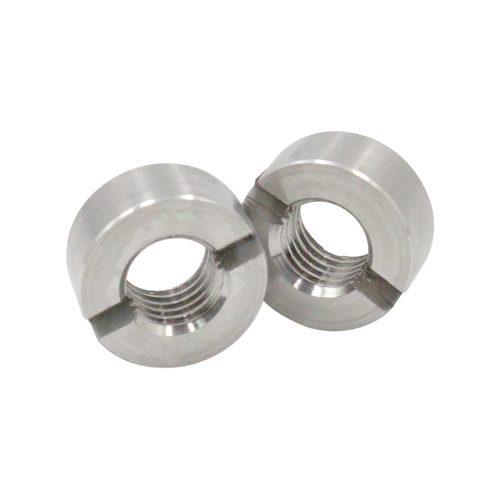 Écrous ronds fendus en acier inoxydable 304, Face d'extrémité avec rainure, écrou rond M3 M4 M5 M6 M8 M10 M12, 2 à 10 pièces (Color : Silver, Size : 10Pcs M6)