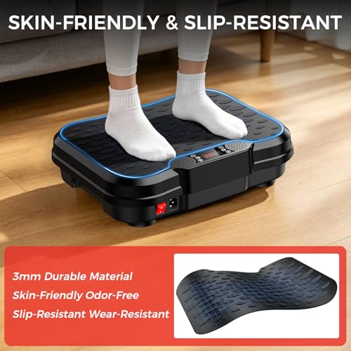 Image of NXSCI Vibration Plate Exercise Machine, Vibration Plate for Lymphatic Drainage Weight Loss, Shake Plate with 250 Speed Levels, 400 Lbs Capacity Full Body Workout for Home Office Gym