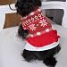 CuteBone Weihnachten roter Hundepullover Kleid Schneeflocke Welpe Wintermantel Hund Rüschenkleid Katzenbekleidung mit Loch für die Leine für kleine mittelgroße Hunde DS85L-DE