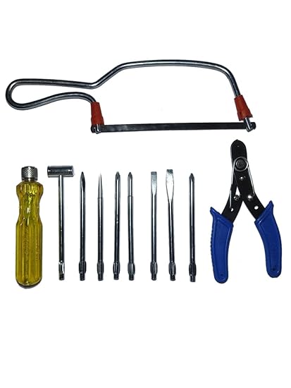 PERFECT TECH SET OF 3 PCS 8 INCH HEADS SCREW DRIVER WITH NEON BULB TESTER | WIRE STRIPPER | JUNIOR HACKSAW WITH 1 BLADE (SET OF 3)