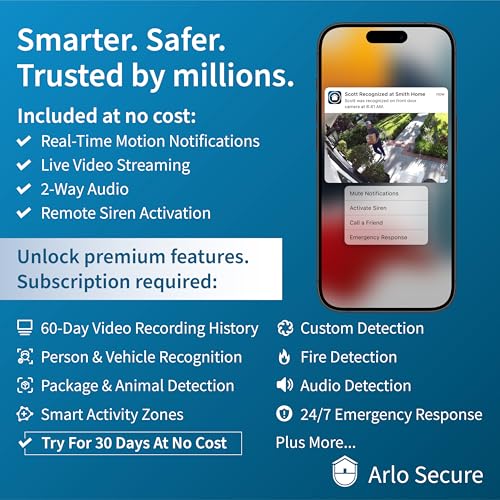 arlo essential security camera 2k  indoor only 2nd gen  baby monitor amp pet camera  wired automated privacy shield 2-way audio night vision live stream motion alerts amp notifications white1 cam