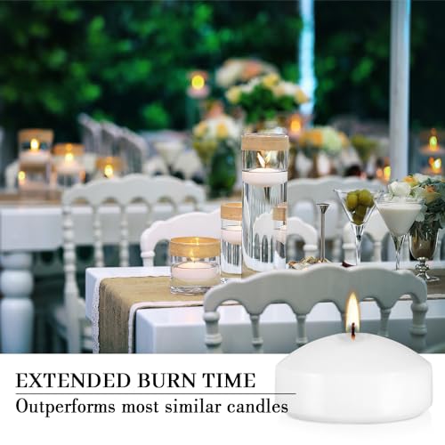 Pliadvbu NVV56 12 Bulk White Floating Candles-2 Inch Unscented Tealights -For Romantic Weddings Decorations Pool Centerpieces Parties thumb #5
