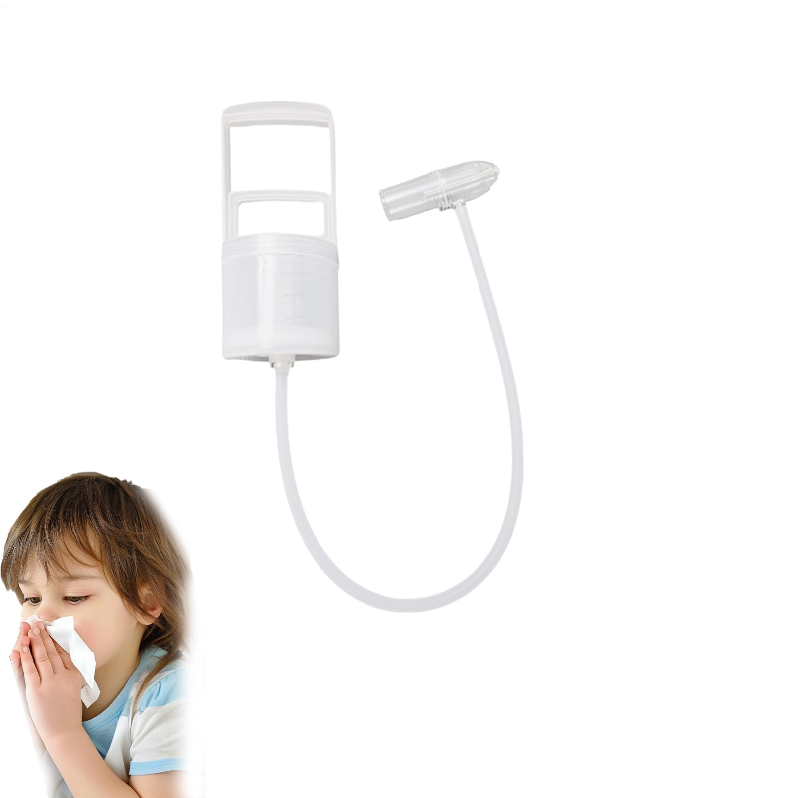 Nose Cleaner Nasal Aspirator, Hand Pull Suction Nose Picker Booger Sucker, Snot Sucker Pump Nasal Aspirator Booger Remover for Mucus Congestion Relief Kids Children