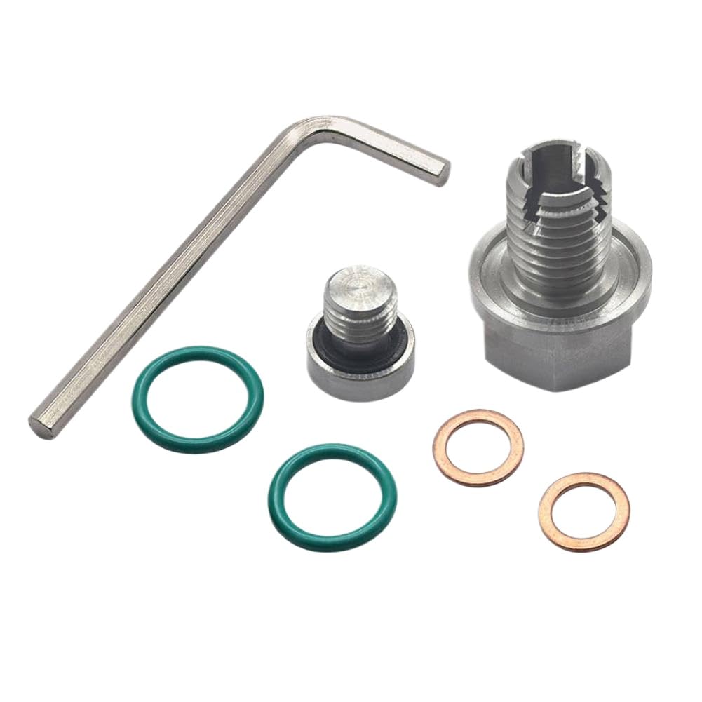 Kit di riparazione del tappo di scarico della coppa dell'olio autofilettante in acciaio inossidabile M12X1.5 con O-ring