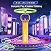 Electric Disc Launcher with 6 Flying Spinners, Glow-in-The-Dark Interactive Outdoor KU Flying Disc Launcher Toy for Kids & Adults,Rechargeable Spinning Fidget Toys for Endless Fun (Yellow)