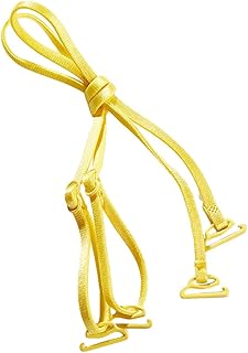 Correas ajustables universales de nailon para mujer con gancho de metal antideslizante de repuesto, reutilizable y duradero, color amarillo, amarillo, 6-8