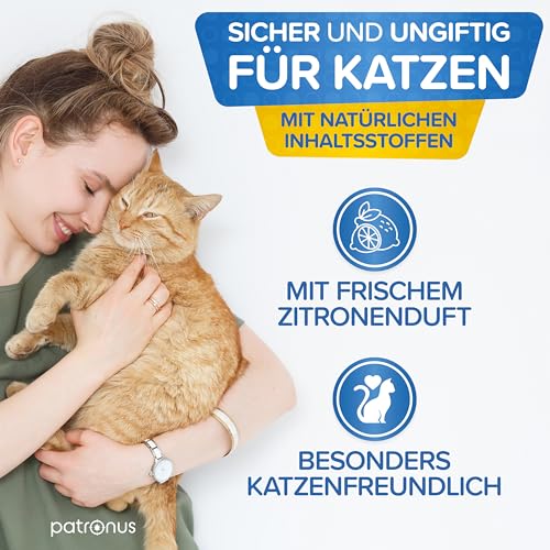 Katzen-Abwehrspray gegen Urinieren & Kratzen 500ml - Fernhaltespray für Innen gegen Katzen mit Sofort- & Langzeitwirkung - inkl. Knabberschutz - hochwirksam