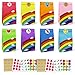 AUSYDE Sacchetti di carta, 48 pezzi, sacchetti regalo colorati con 96 adesivi Candy sacchetti per confezionare regali, compleanni dei bambini, giveaways, matrimoni, feste, ecc (Arcobaleno)