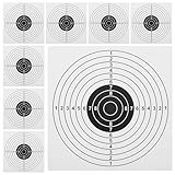 CORHAD 100 Hojas de Papel de Destino Blanco para Tiro de Cuerda, Marcadores de Objetivos Portátiles, Accesorios de Gama para Práctica de Tiro al Aire Libre, Kit de Objetivos Precisión