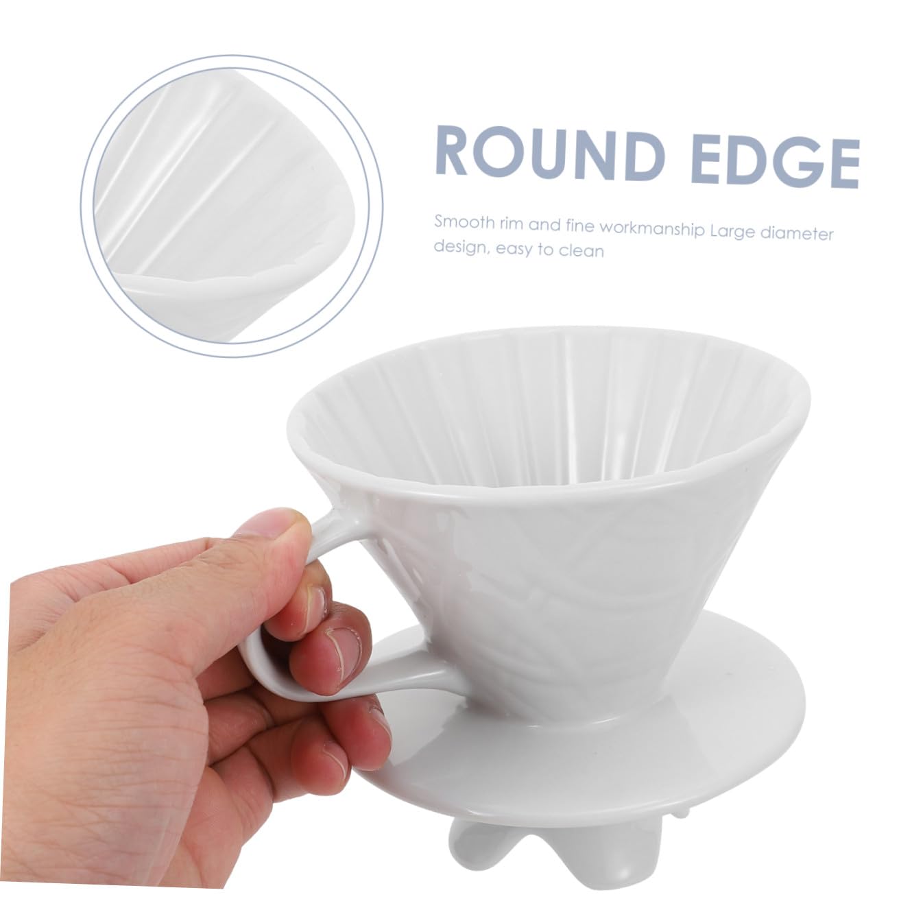 Embudo De Cerámica Filtro Café Taza De Filtro Diseño Elegante Ligero y Portátil