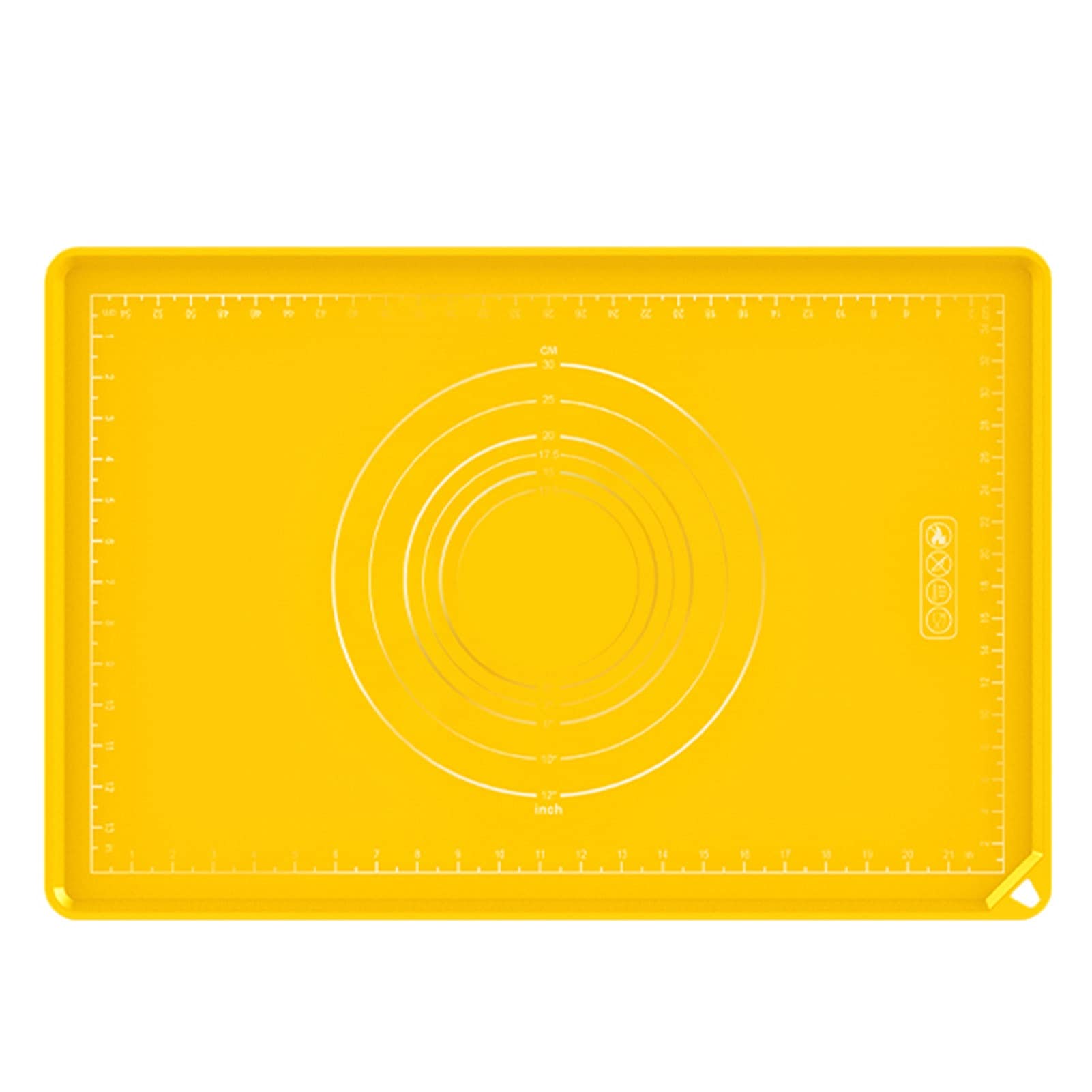 Alfombrilla de silicona for repostería, alfombrilla for hornear con medición, alfombrilla for amasar, revestimiento for horno, for alfombrilla for mostrador, alfombrilla for Fondant ( Color : Yellow ,