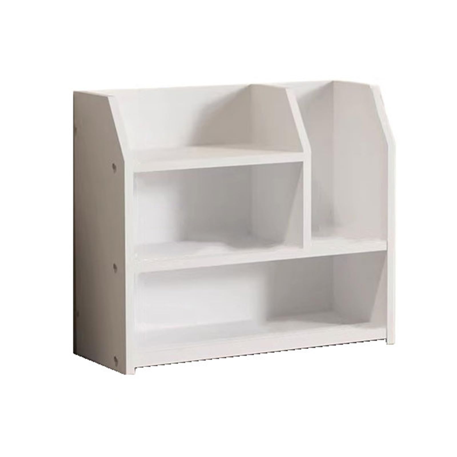 Zhaoj24-05 Bookcase Desktop 3-Tier Density Board Bookshelf Home Minimalism Multifunctional Countertop Storage Rack