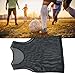 Football Vest for Kids, Youth Soccer Training Jersey with Breathable Mesh Bibs, Loose Fit Athletic Vest for Sports Practice, Fast Drying Polyester Material, 1-Pack(Black)