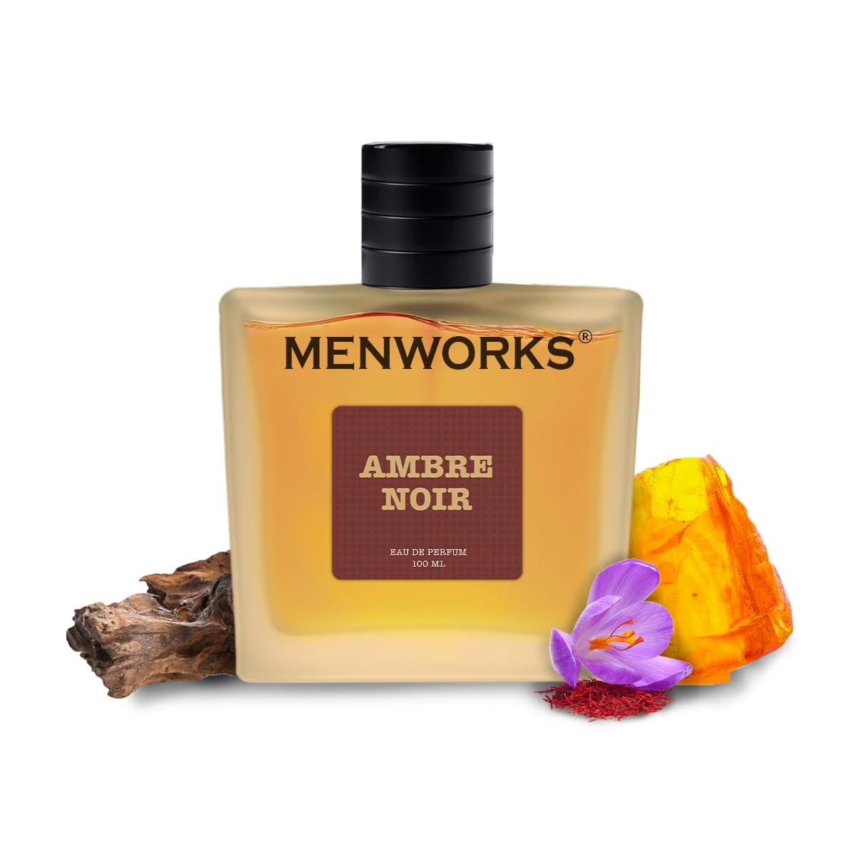 Menworks® Ambre Noir Perfume EDP Spray For Men & Women | Strong & Long Lasting Fragrance |Amber Woody Incense| 100ml
