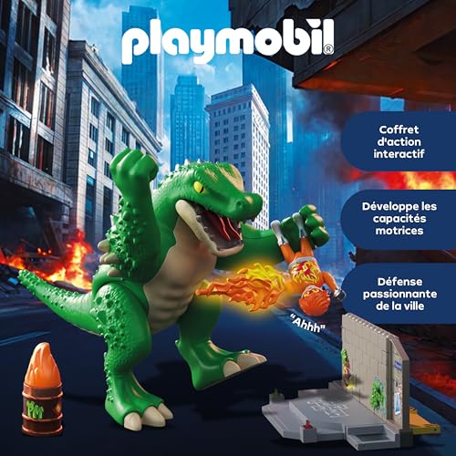Playmobil Hero Showdown with Giant Lizard - vue 3