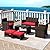Tangkula 6 Pieces Patio Furniture Set, Outdoor Sectional Conversation PE Rattan Sofa Set with 1 Loveseat, 1 Coffee Table, 2 Armchairs and 2 Ottomans for Garden, Deck, Backyard and Poolside (Red)