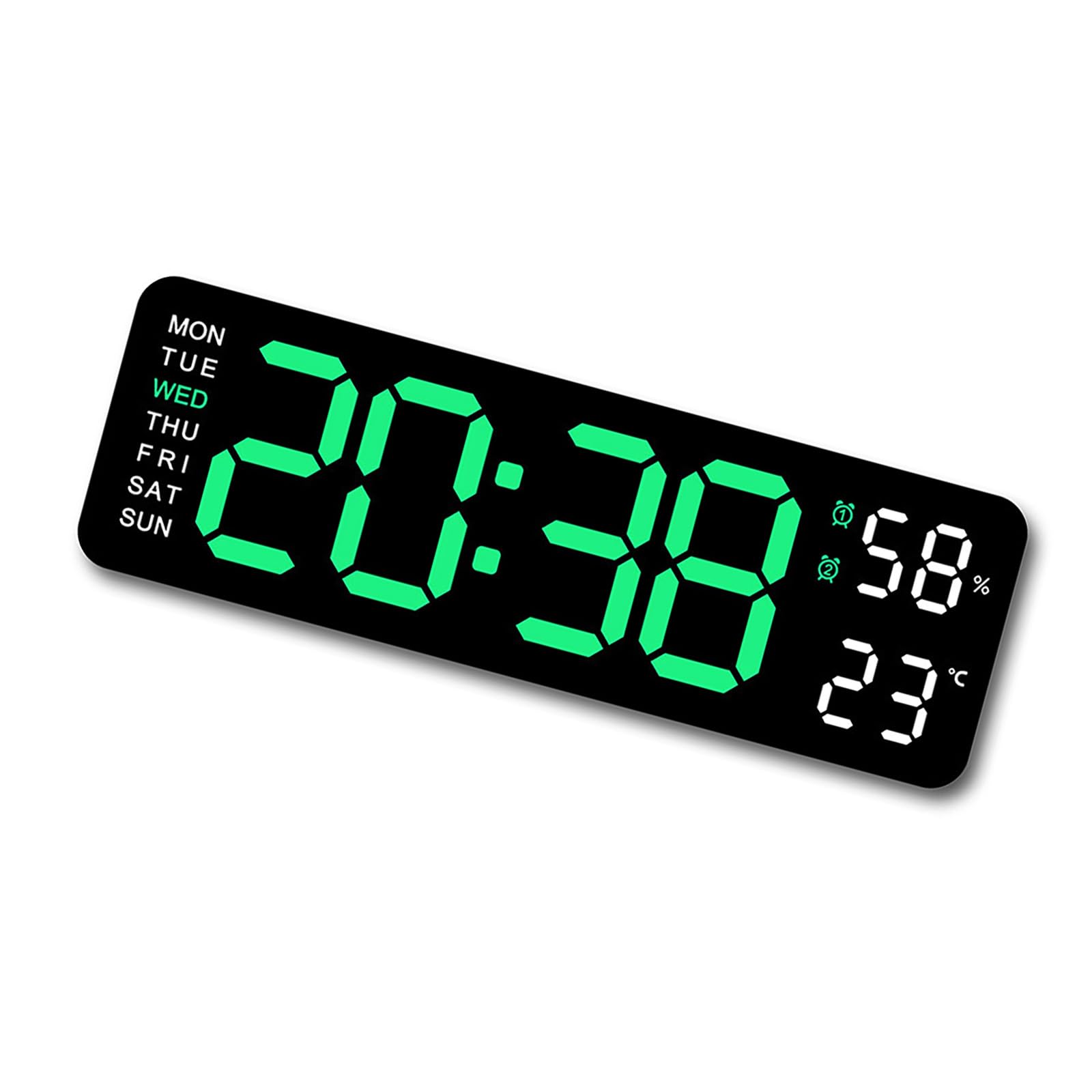 Horloge de bureau électronique avec affichage de la température et de la semaine