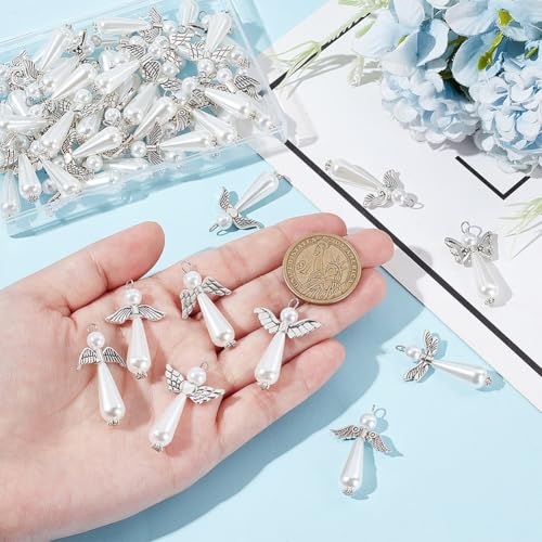 Pendentifs en forme d'aile d'ange 35mm pour création de bijoux et breloques DIY 10 styles