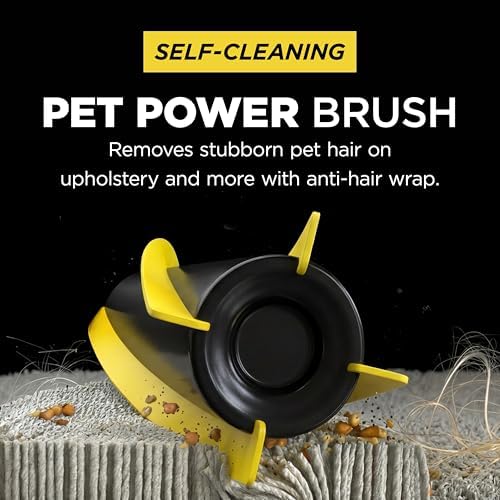 Shark UltraCyclone™ Pet Pro Plus Cordless Hand Vacuum, Powerful Suction, Handheld Vacuum for Car & Home, Pet Power Brush, Crevice Tool, Scrubbing Brush, XL Dust Cup, Black, CH951 - 5
