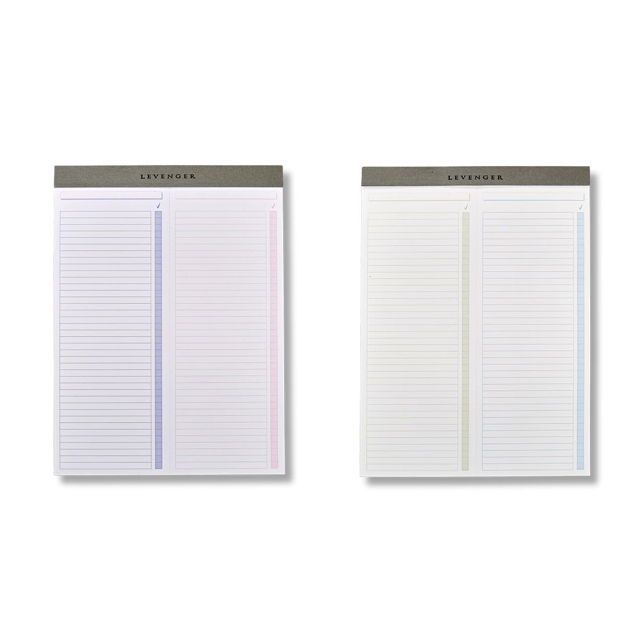 Levenger Two To-Do Freeleaf Soft Color Pads (set of 2) - Set of 2 pads, Checklist format, 50 sheets 120-gsm paper per pad (Letter)