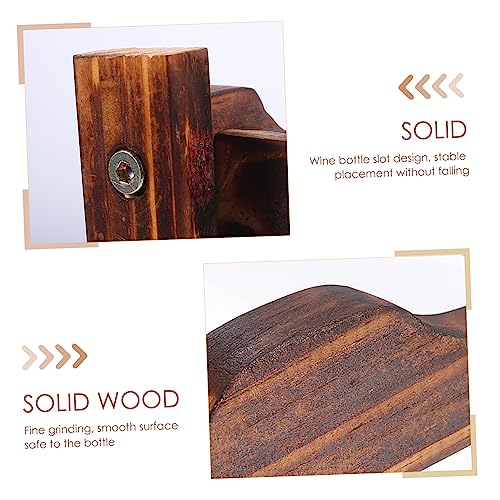 Soporte de vino de madera para botellas con base antideslizante miniatura 4