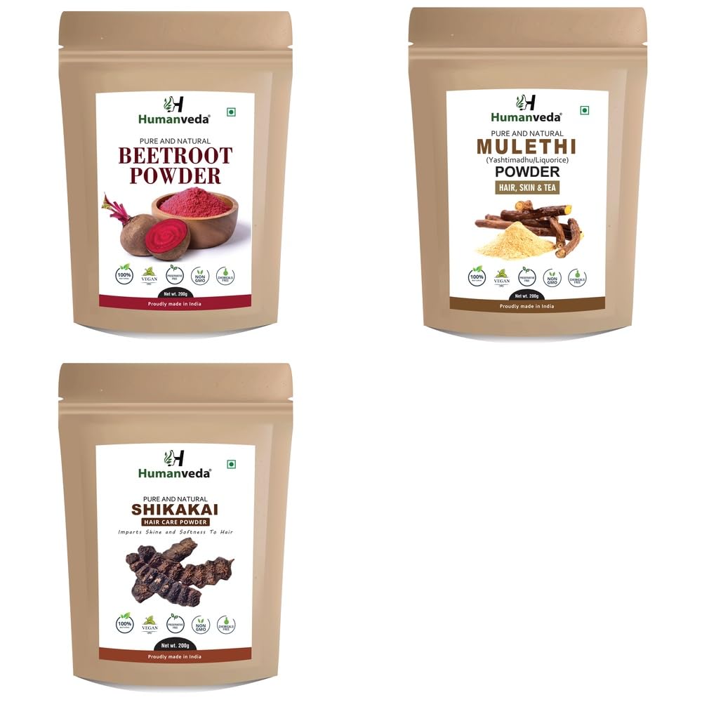 Pure Beetroot Powder, Mulethi Licorice Powder and Shikakai Powder Combo Pack for Comprehensive Hair Care and Radiant Glowing Skin Rejuvenation Ayurvedic Product and Natural Organic and-image-35