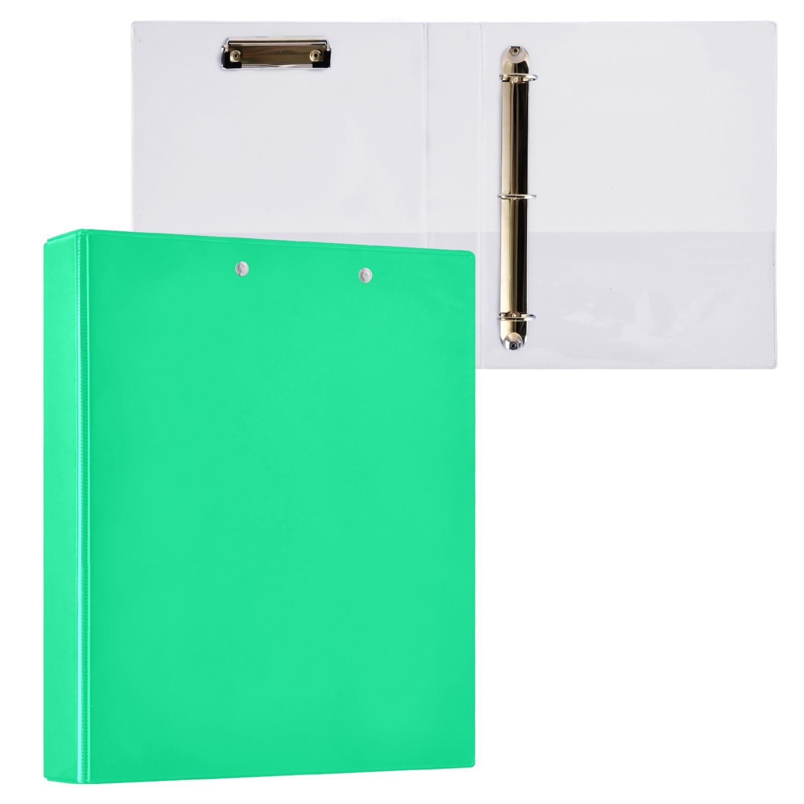 Raccoglitore a 3 anelli a D, formato medio, 3,8 cm, raccoglitore a 3 anelli grande, raccoglitore a 3 anelli con appunti, raccoglitori per la scuola, 3 anelli (confezione da 2)