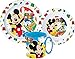 Set di stoviglie per bambini con piatto, ciotola per cereali e bicchiere con posate (riutilizzabili) (Topolino Topolino)