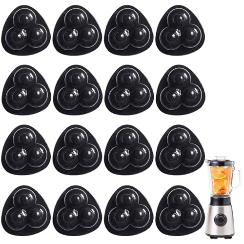 ZYEKIU 16 Pcs Rueda Adhesiva para Muebles Rotación de 360 Ruedas Muebles, Ruedas Giratorias Pequeñas Adhesivas Mini Ruedas Giratorias para Muebles Pequeñas Mesita Caja (Cuentas Nailon Negro)
