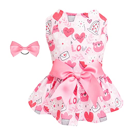 Image of CuteBone Dog Mesh Dress Puppy Sundress Pet Outfit Summer Fashion for Small Dogs Girl Cat Clothes