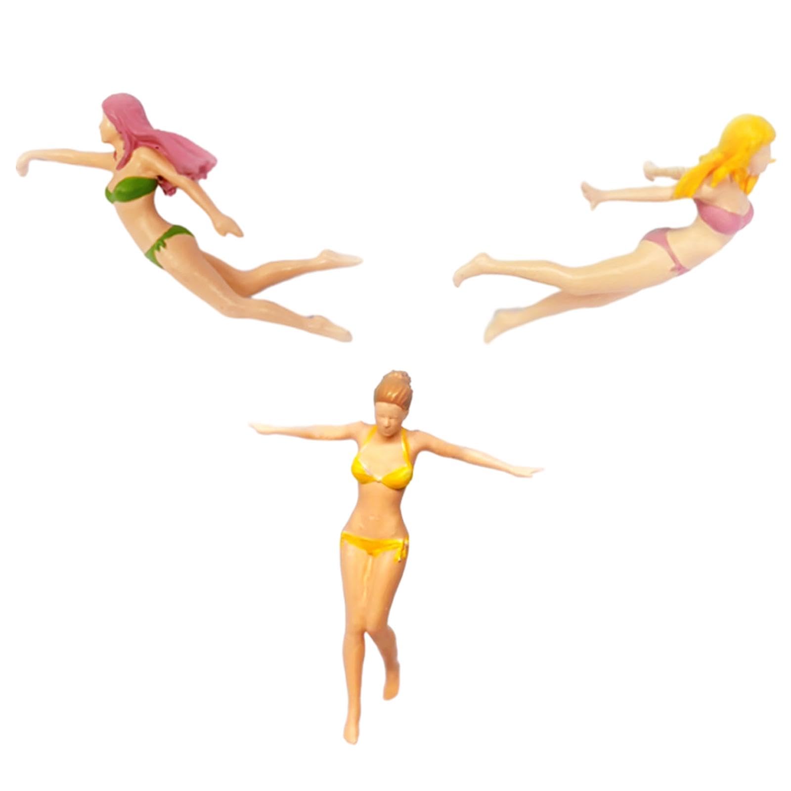 Femmes miniatures 1/64 figurines de style D pour diorama ferroviaire