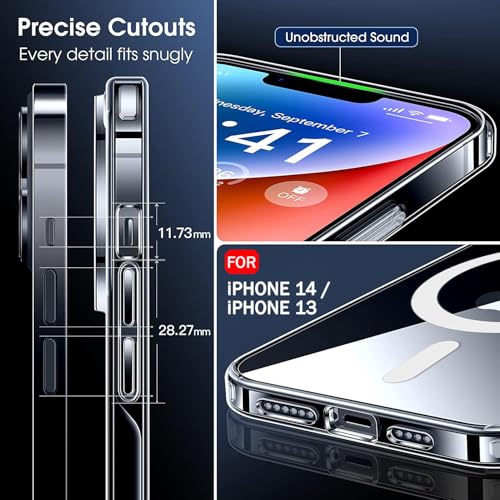 Image of DARKFIT Back Case Cover Compatible for iPhone 13 | for iPhone 13 Back Cover | Scratch-Resistant Back Cover | TPU + Polycarbonate Ultra Hybrid | Clear Transparent