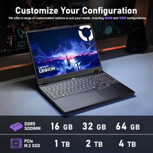 Image of LENOVO Legion 5 RTX 5070 Intel Core i9-14900HX Customized Gaming Laptop | 16-64GB DDR5, 1-4TB SSD ,15.1 inch QHD+ 165Hz Top 1000nits, 24-Zone RGB Backlit, Wi-Fi 7, HDMI, 80Whr Battery