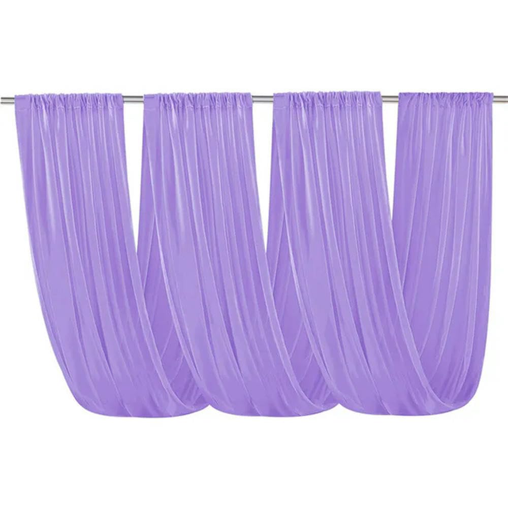 PLQWMR Wedding Ceiling Drapes, White Chiffon Drapes for Wedding Decor, Party Decorations, Stage Curtains, and Ceremony Backdrops