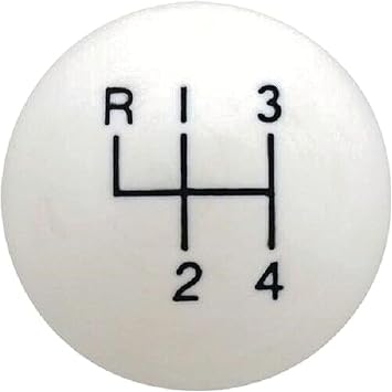for Malibu 1964-1967 for Corvette 1958-1969 for Camaro 1967-1969 for Impala 1960-1969 Muncie 4-Speed Shift Knob w/1-3/4 & 5/16"-18 Thread White 3921147W