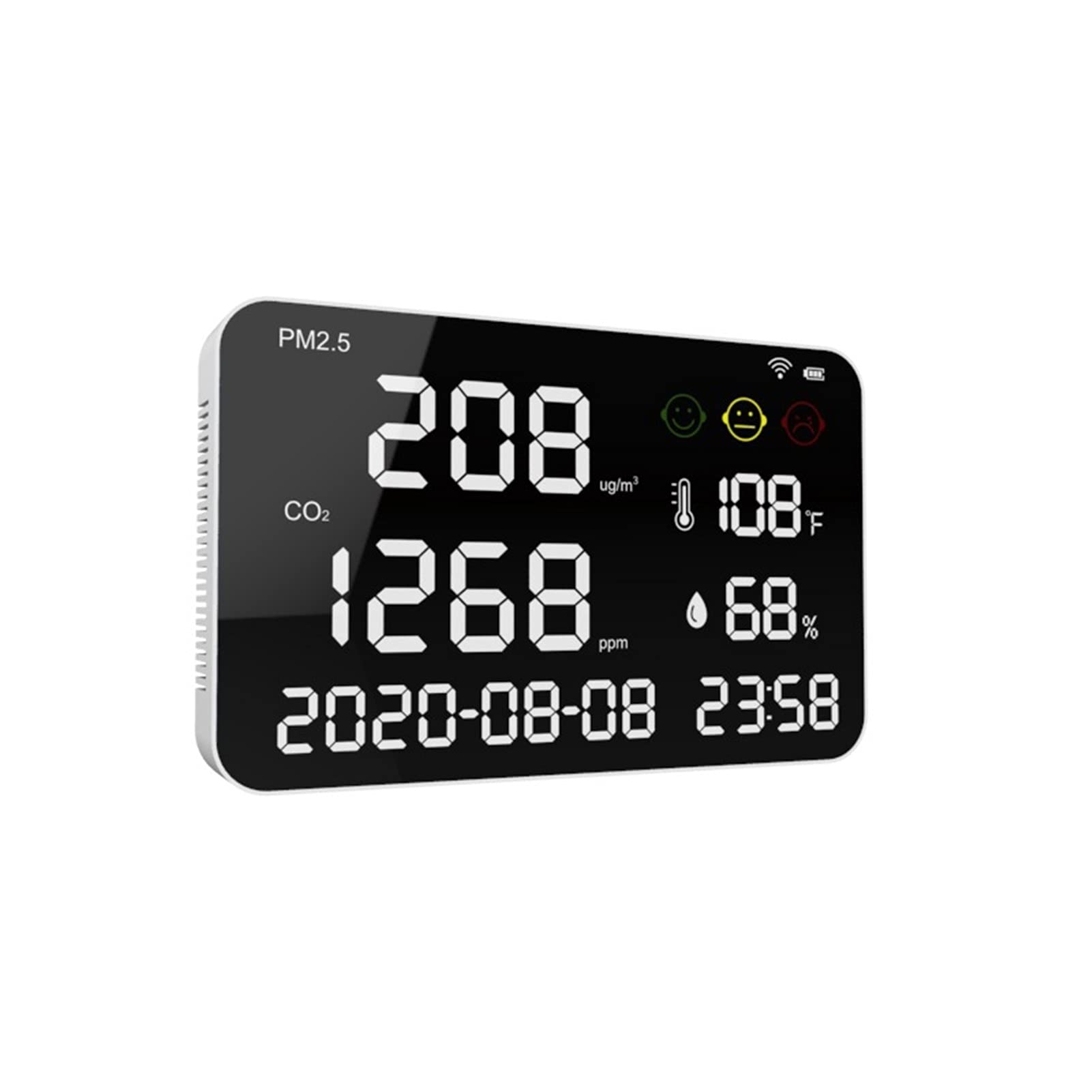Rilevatore di Gas, Display a grande schermo Europa, America e Giappone Rilevamento anidride carbonica montato a parete CO2. Monitor di concentrazione