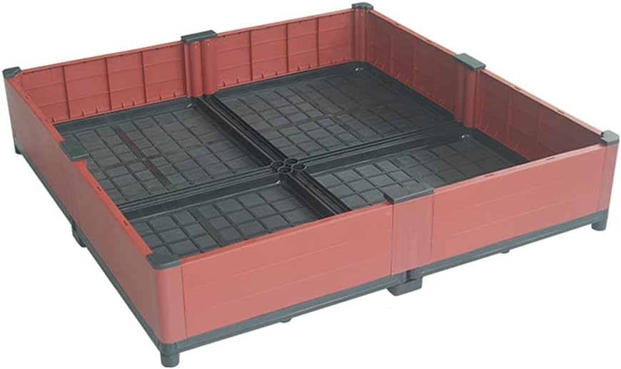 BBGS Caja de Plantación de Ladrillo Rojo, Camas de Jardín Elevadas para Flores Verduras, Exterior Interior Contenedor de Caja de Plantación (Size : 100x100x22cm)
