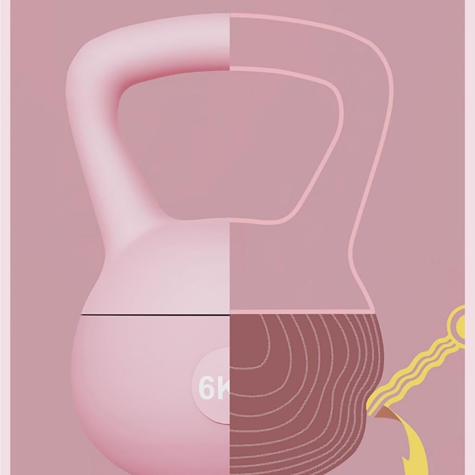 Miękkie Kettlebell, Bezpieczne Odważniki Do Treningu Siłowego, 2/3/4/5/6/8/10kg, Elastyczne Opakowanie Z PVC + Stalowy Piasek, Matowy Uchwyt/wygoda Antypoślizgowa,5kg,D
